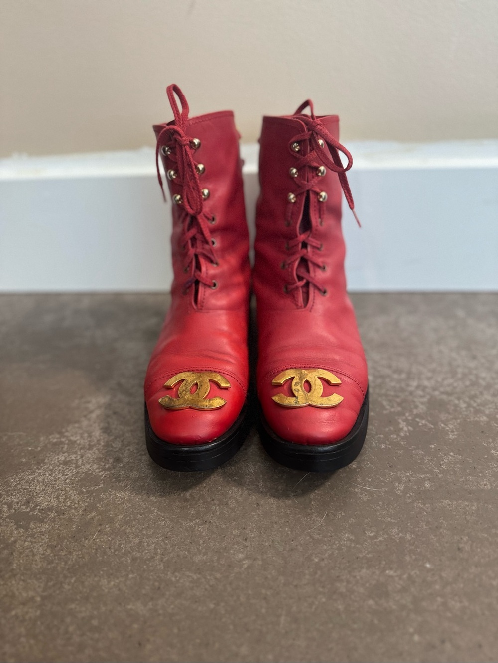Chanel 1992 Runway Combat Boots – Size 37.5